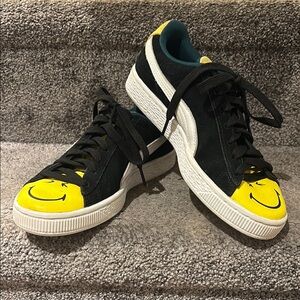 Puma Smiley World Black and Yellow Sneakers